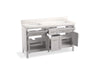 KOHLER K-39607-ASB Hadron 60" bathroom vanity cabinet with sinks and quartz top, atmos grey - view 2