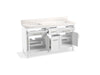 KOHLER K-39607-ASB Hadron 60" bathroom vanity cabinet with sinks and quartz top, white - view 3