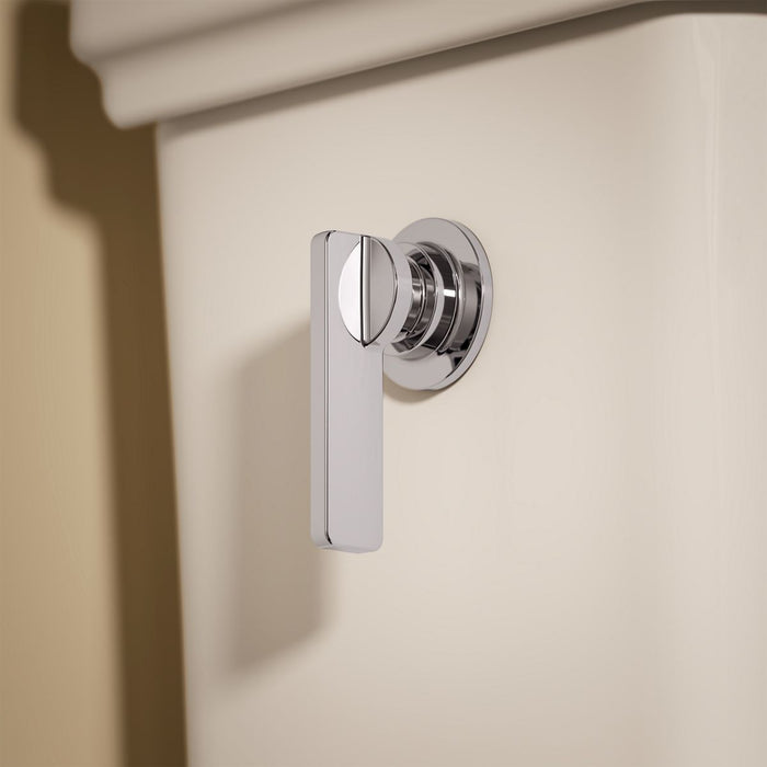 KOHLER K-39676 Claude Toilet Tank, 1.6 GPF, Dune - Shows close up detail of product in room