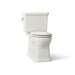 KOHLER K-39678 Claude Two-piece Elongated Toilet with Skirted Trapway, 1.6 GPF, Dune - 3/4 view of product