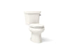 KOHLER K-3978-RA Wellworth Two-piece Elongated Toilet, 1.6 GPF, Biscuit - 3/4 view of product