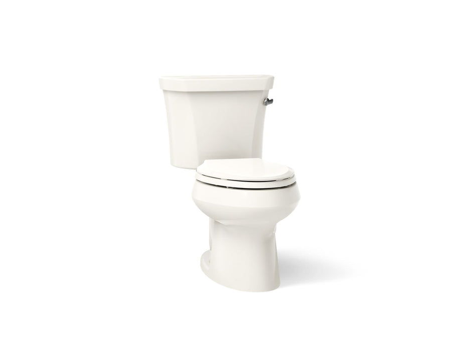 KOHLER K-3978-RA Wellworth Two-piece Elongated Toilet, 1.6 GPF, Biscuit - 3/4 view of product