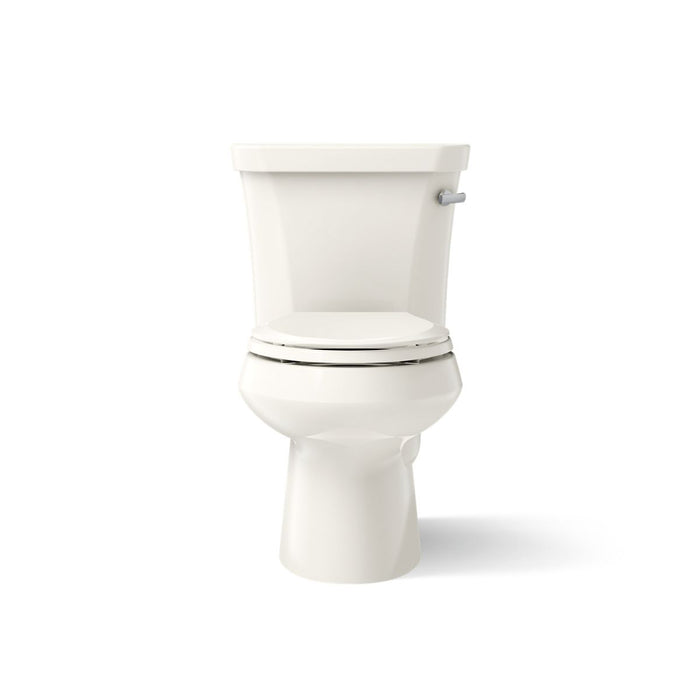 KOHLER K-3978-RA Wellworth Two-piece Elongated Toilet, 1.6 GPF, Biscuit - front view of product