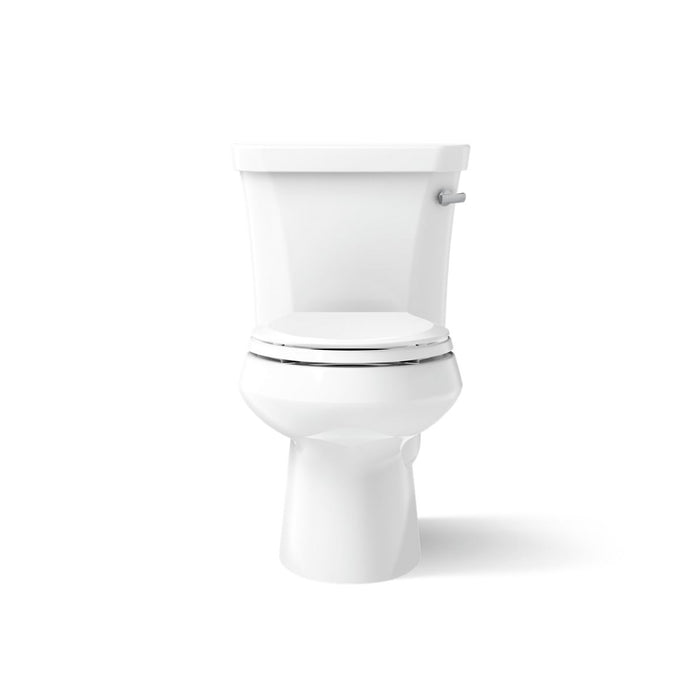 KOHLER K-3978-RA Wellworth Two-piece Elongated Toilet, 1.6 GPF, White - front view of product