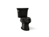 KOHLER K-3978 Wellworth Two-piece elongated 1.6 gpf toilet, black black