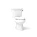 KOHLER K-3978-RA Wellworth Two-piece elongated 1.6 gpf toilet with right-hand trip lever, white