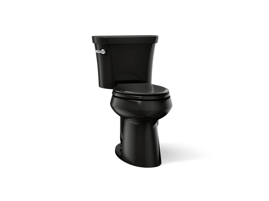 KOHLER K-3979-0 K-3979 Highline ComForteeight Two-piece Elongated 1.6 GPF Chair Height Toilet, black black