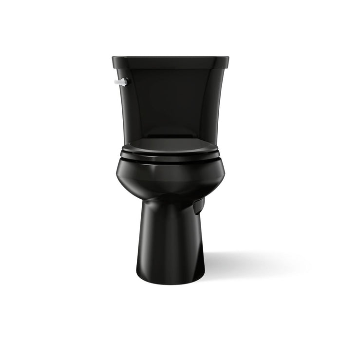 KOHLER K-3979 Highline Two-piece Elongated Toilet, 1.6 GPF, Black Black - front view of product