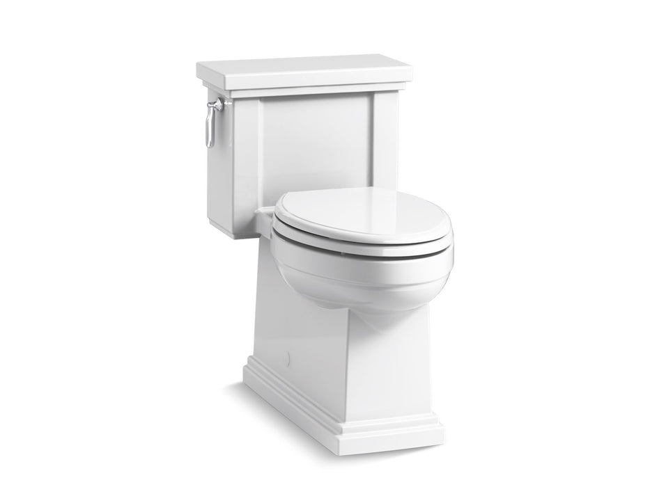 KOHLER K-3981-0 K-3981 Tresham One-piece Compact Elongated Toilet with Skirted Trapway, 1.28 GPF, white