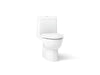 KOHLER K-3983-S Reach One-piece compact elongated dual-flush toilet with slow-close seat, white