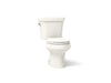 KOHLER K-3987 Wellworth Two-piece round-front dual-flush toilet, biscuit