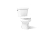 KOHLER K-3987 Wellworth Two-piece round-front dual-flush toilet, white