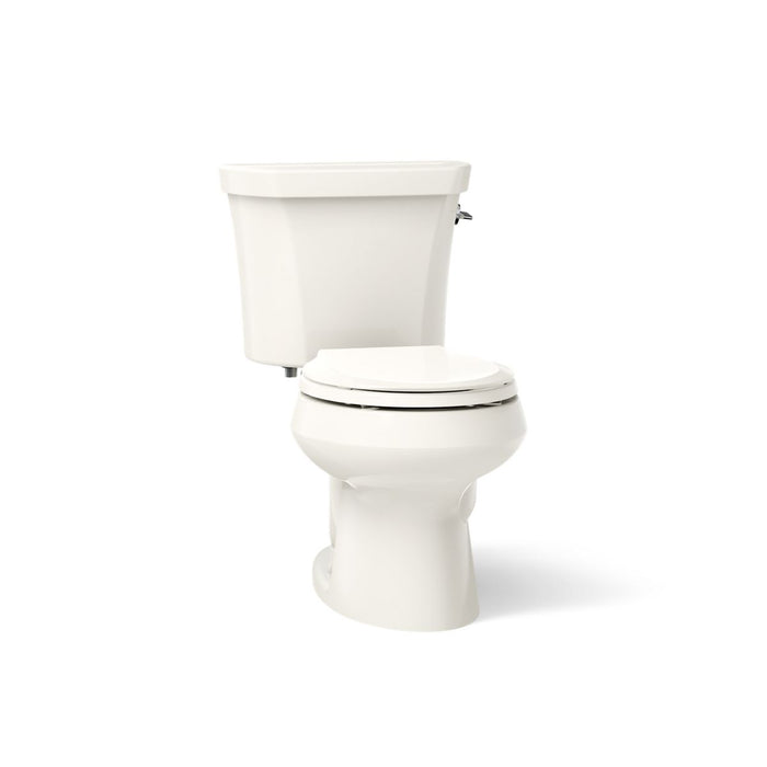 KOHLER K-3987-RA Wellworth Two-piece round-front dual-flush toilet with right-hand trip lever, biscuit - view 5