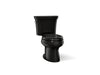 KOHLER K-3988 Wellworth Two-piece Elongated Toilet, Dual-flush, Black Black - 3/4 view of product
