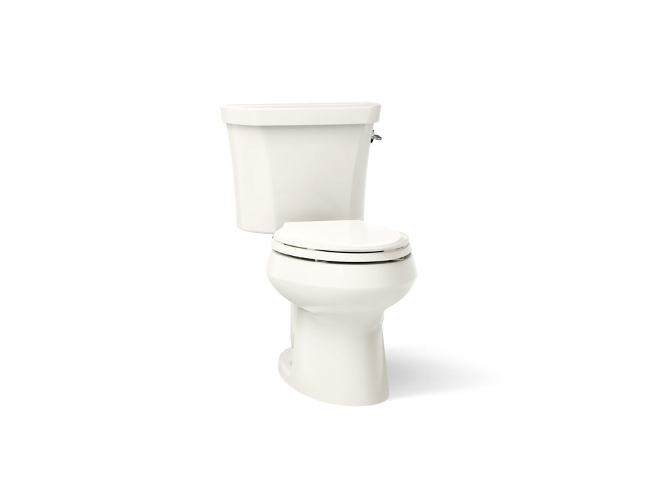 KOHLER K-3988-RA Wellworth Two-piece elongated dual-flush toilet with right-hand trip lever - Biscuit