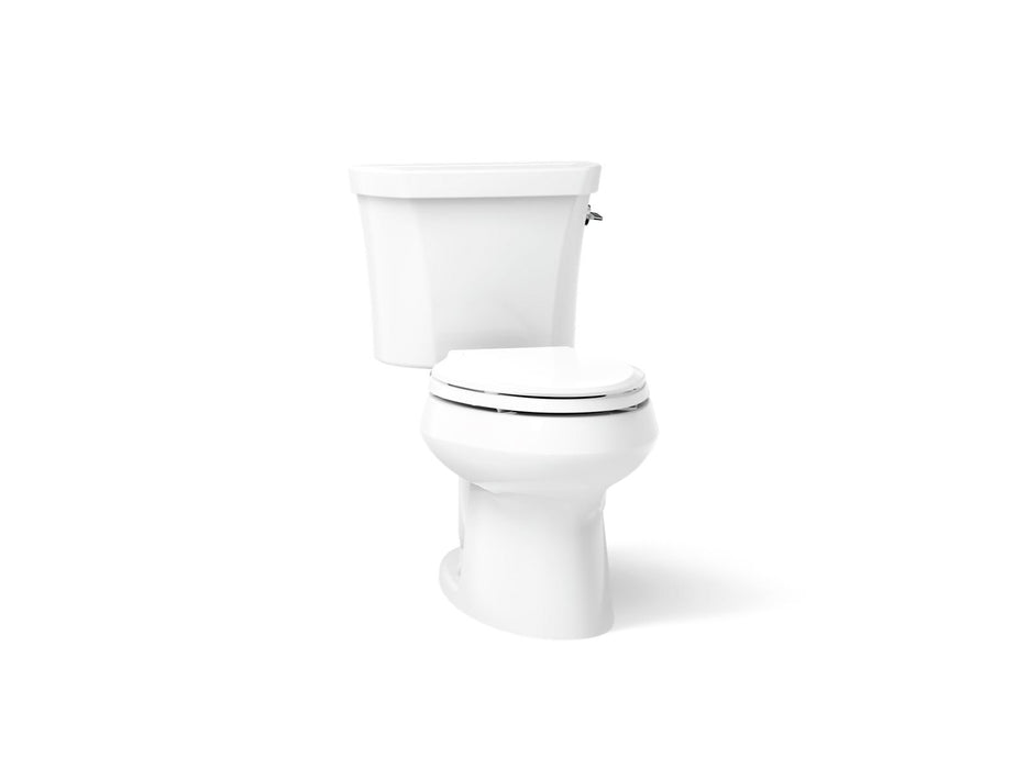 KOHLER K-3988-RA Wellworth Two-piece elongated dual-flush toilet with right-hand trip lever - White