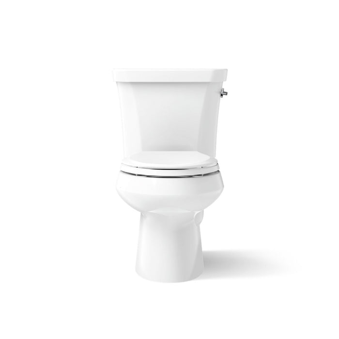 KOHLER K-3988-RA Wellworth Two-piece elongated dual-flush toilet with right-hand trip lever - White