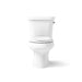 KOHLER K-3988-RA Wellworth Two-piece elongated dual-flush toilet with right-hand trip lever - White
