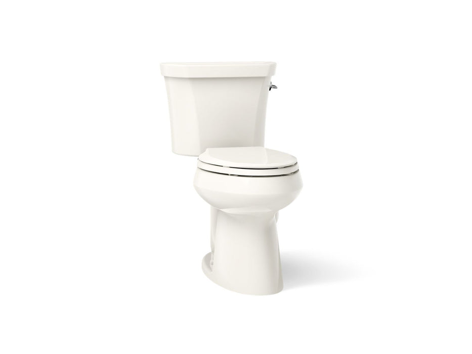 KOHLER K-3989-RA Highline Two-piece Elongated Toilet, Dual-flush, Biscuit - 3/4 view of product