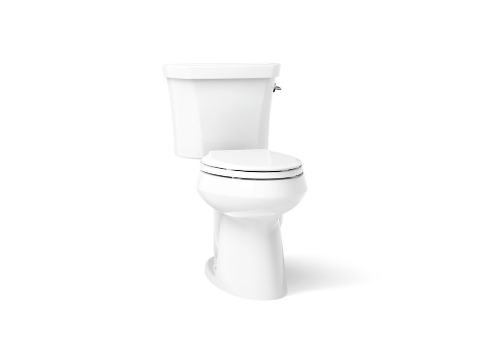 KOHLER K-3989-RA Highline ComForteeight Two-piece elongated dual-flush chair height toilet with right-hand trip lever, white