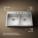 KOHLER K-3996-4 Vault 33" top-/undermount double-bowl kitchen sink, stainless steel - view 5