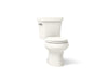 KOHLER K-3997 Wellworth Two-piece round-front 1.28 gpf toilet, biscuit
