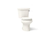 KOHLER K-3997-RA Wellworth Two-piece round-front 1.28 gpf toilet with right-hand trip lever, biscuit