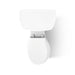KOHLER K-3997-TR Wellworth Two-piece round-front 1.28 gpf toilet with right-hand trip lever and tank cover locks, white -...