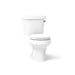 KOHLER K-3997-TR Wellworth Two-piece round-front 1.28 gpf toilet with right-hand trip lever and tank cover locks, white -...