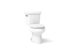 KOHLER K-3998-U Wellworth Two-piece Elongated Toilet, 1.28 GPF, White - 3/4 view of product