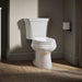 KOHLER K-3998-U Wellworth Two-piece Elongated Toilet, 1.28 GPF, White - image focused on single product story