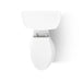 KOHLER K-3998-TR Wellworth Two-piece elongated 1.28 gpf toilet with right-hand trip lever and tank cover locks, white -...