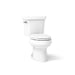 KOHLER K-3998 Wellworth Two-piece Elongated Toilet, 1.28 GPF, white