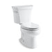 KOHLER K-3998-UT Wellworth Two-piece elongated 1.28 gpf toilet with tank cover locks and insulated tank, white
