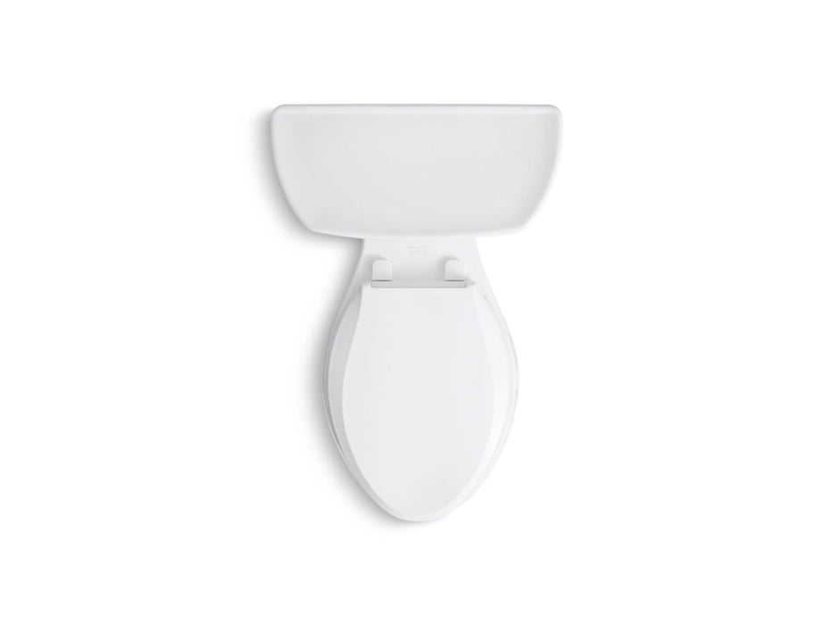 KOHLER K-3998-UT Wellworth Two-piece elongated 1.28 gpf toilet with tank cover locks and insulated tank, white - view 3