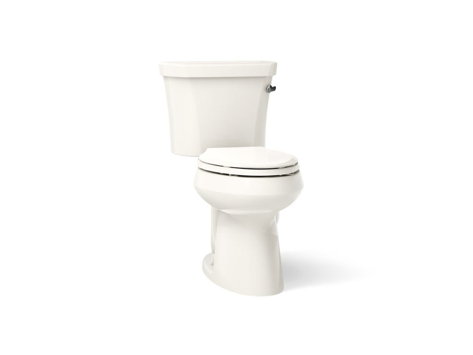 KOHLER K-3999-RZ Highline Two-piece Elongated Toilet, 1.28 GPF, Biscuit - 3/4 view of product