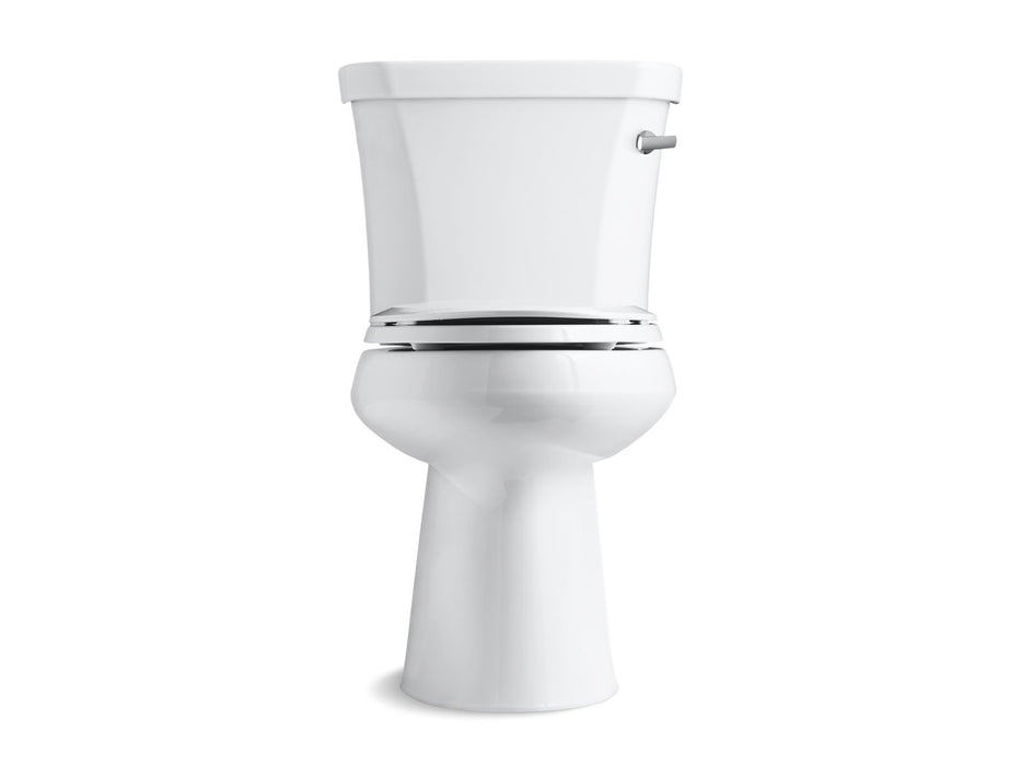 KOHLER K-3999-RA Highline ComForteeight Two-piece elongated 1.28 gpf chair height toilet with right-hand trip lever,...
