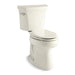 KOHLER K-3999-T Highline ComForteeight Two-piece elongated 1.28 gpf chair height toilet with tank cover locks, biscuit
