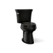 KOHLER K-3999-T Highline ComForteeight Two-piece elongated 1.28 gpf chair height toilet with tank cover locks, black black