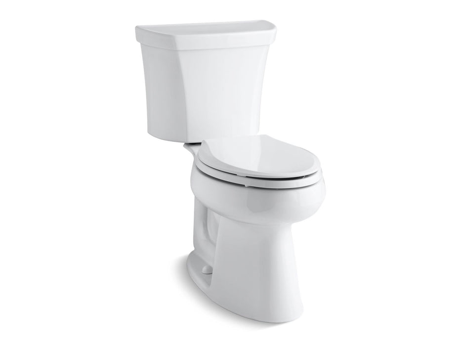 KOHLER K-3999-TR Highline ComForteeight Two-piece elongated 1.28 gpf chair height toilet with right-hand trip lever and...