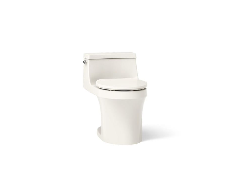 KOHLER K-4007 San Souci One-piece round-front toilet, 1.28 gpf, biscuit