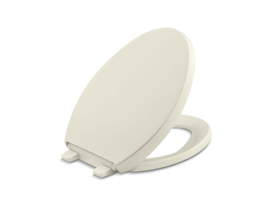 KOHLER K-4008 Reveal Quiet-Close™ Elongated Toilet Seat, biscuit