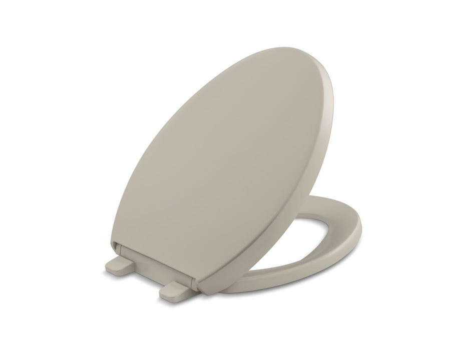 KOHLER K-4008 Reveal Quiet-Close™ Elongated Toilet Seat, sandbar