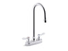 KOHLER K-400T70-4ANA Triton Bowe 0.5 gpm centerset bathroom sink faucet with aerated flow, gooseneck spout and lever...
