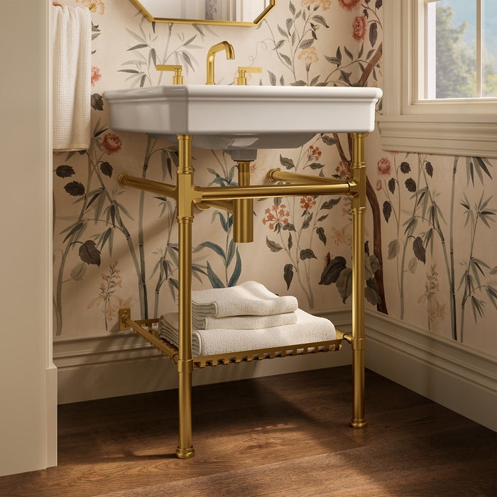 KOHLER K-40153 Claude Console table legs, vibrant brushed moderne brass - view 2
