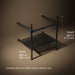 3/4 view of product with dimensions