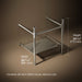 3/4 view of product with dimensions