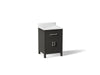 KOHLER K-40637-BD1 Kresla 24" bathroom vanity cabinet with sink and quartz top, carbon oak