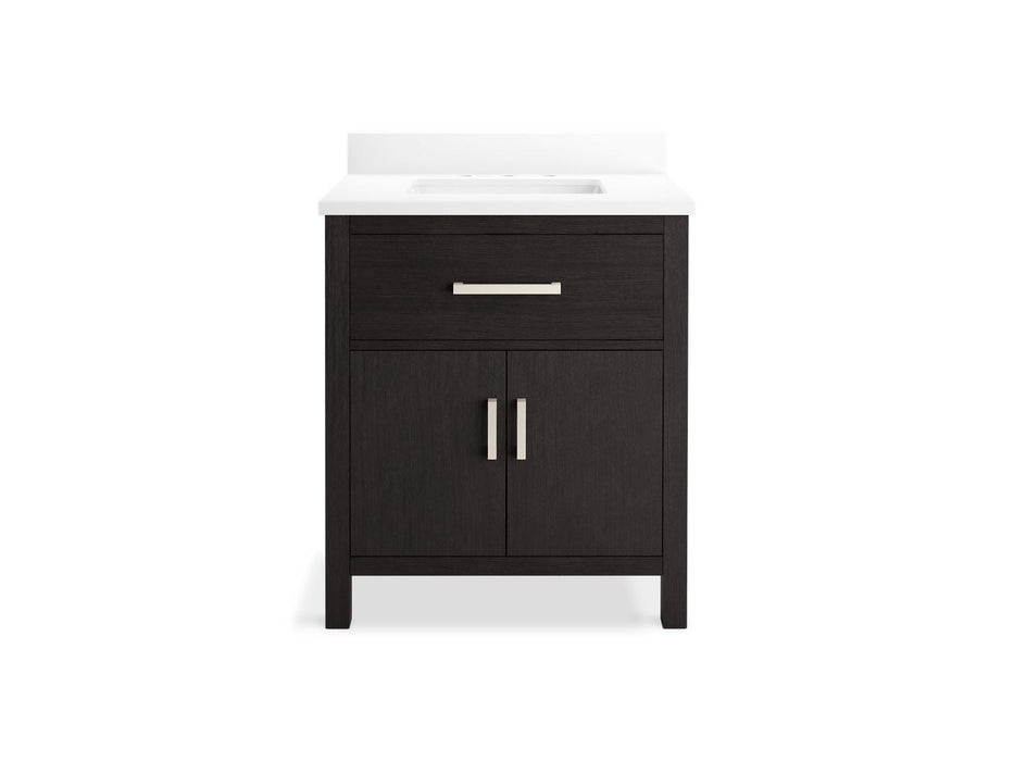 KOHLER K-40638-BD1 Kresla 30" bathroom vanity cabinet with sink and quartz top, carbon oak - view 5