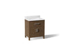 KOHLER K-40638-BD1 Kresla 30" bathroom vanity cabinet with sink and quartz top, draper oak
